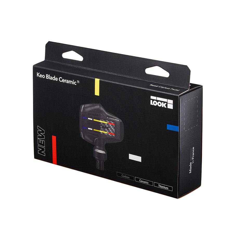 Look, Keo Blade Ti Ceramic 12 - 56MM, Pedals, Body: Carbon, Spindle: Titanium, 9/16'', Black, Pair