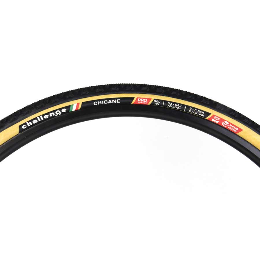 Challenge, Chicane Pro, Tire, 700x33C, Folding, Clincher, Natural, SuperPoly, PPS, 300TPI, Tanwall