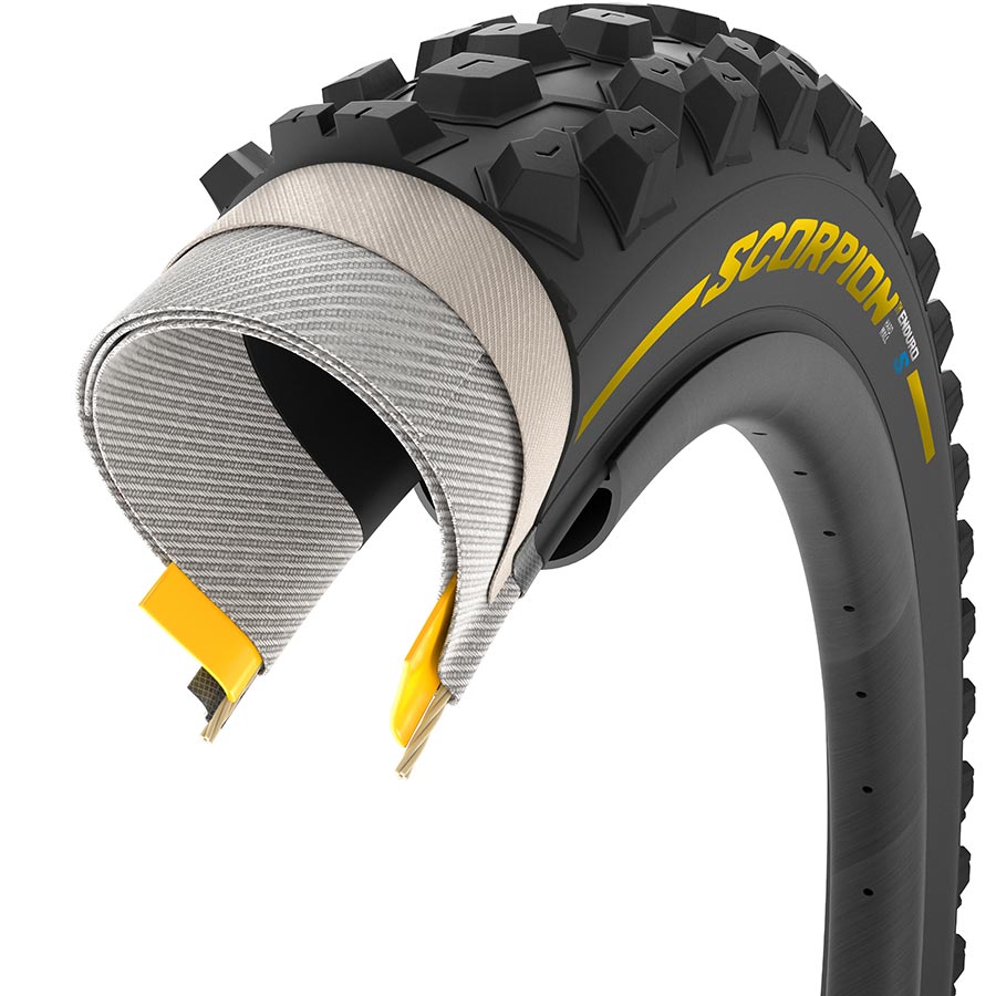 Pirelli, Scorpion Enduro S, Mountain Tire, 27.5x2.60, Folding, Tubeless Ready, SmartGRIP Gravity, HardWALL, 60TPI, Black