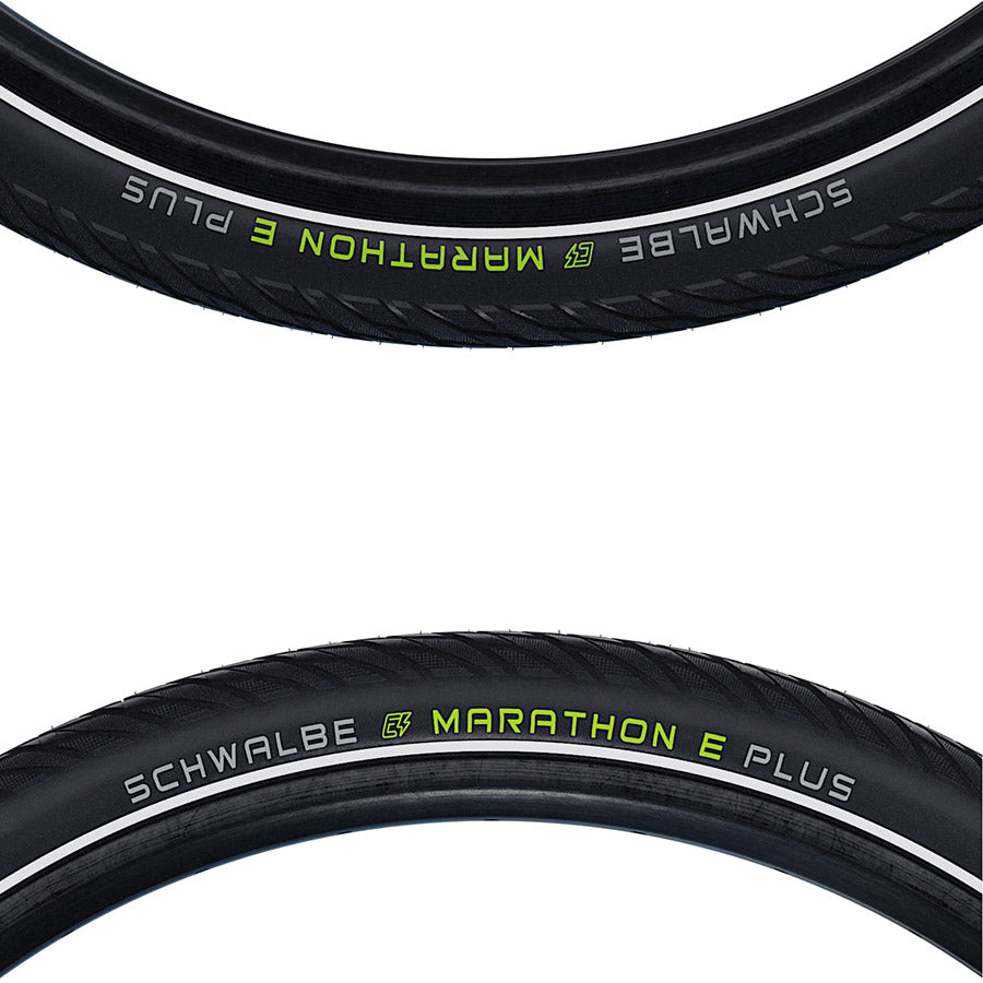 Schwalbe, Marathon E-Plus, Hybrid Tire, 700x40C, Wire, Clincher, Endurance, SmartGuard, 67TPI, Black