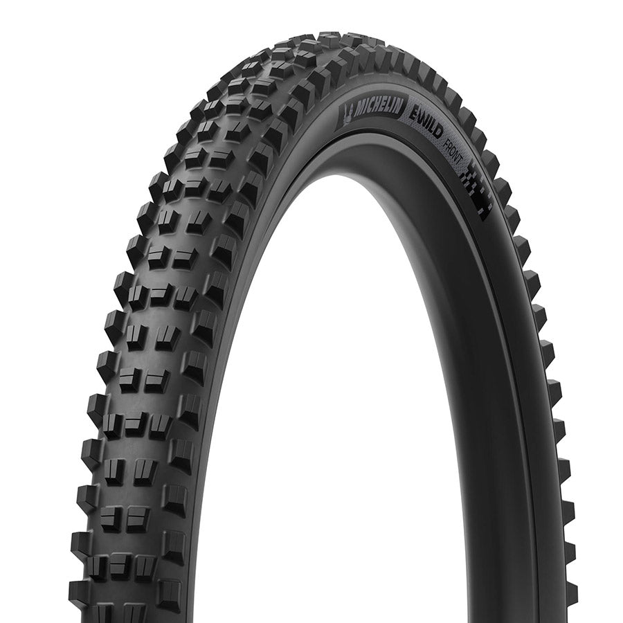 Michelin, E-WILD RACING LINE Front, Mountain Tire, 29''x2.40, Folding, Tubeless Ready, MAGI-X, Black