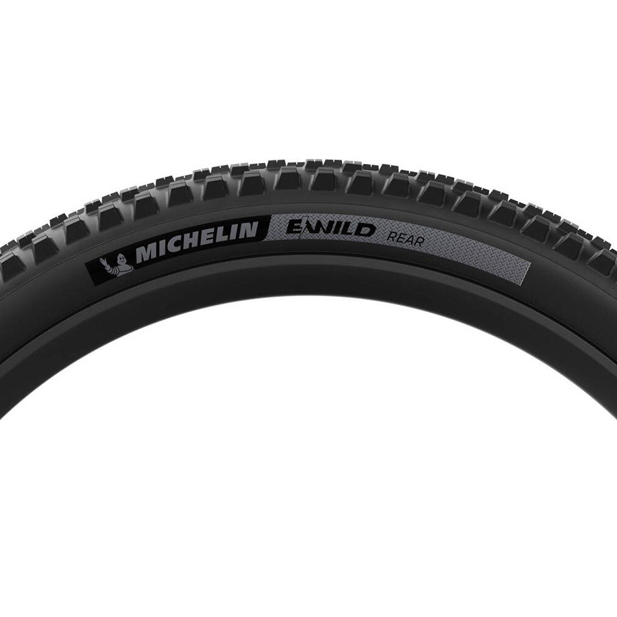 Michelin, E-WILD RACING LINE Rear, Mountain Tire, 29''x2.60, Folding, Tubeless Ready, MAGI-X, Black