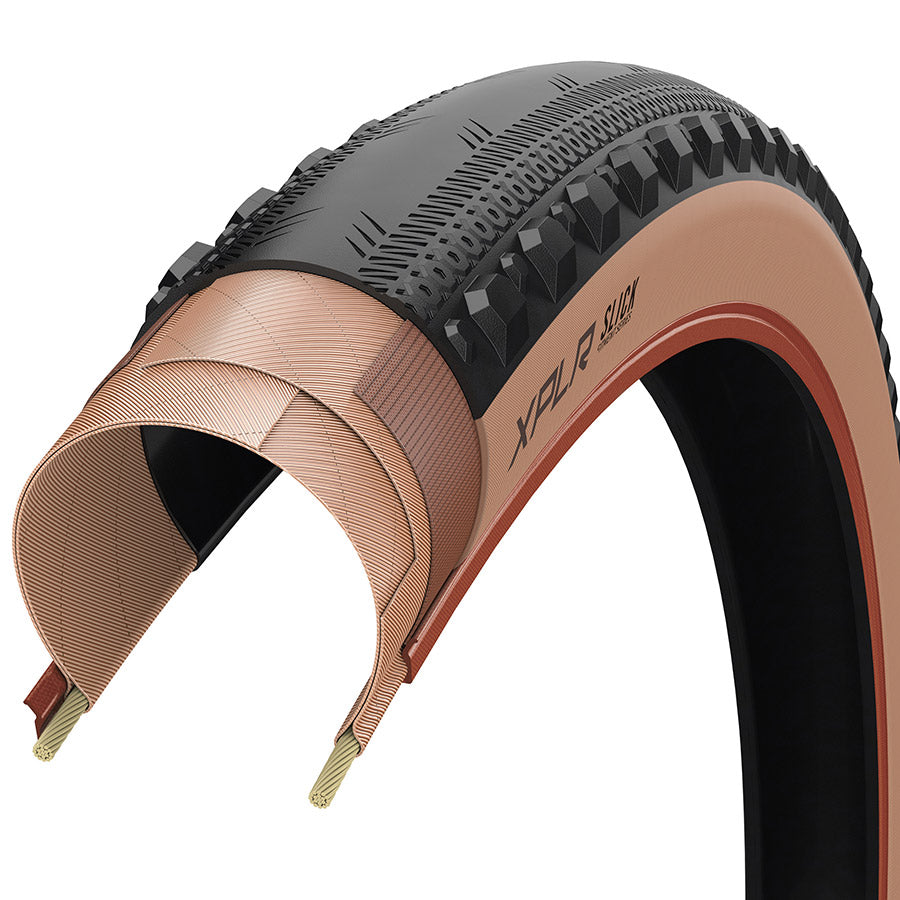 Zipp, Goodyear XPLR Slick, Gravel Tire, 700x40C, Folding, Tubeless Ready, Dynamic:UHP, M:Wall, Black