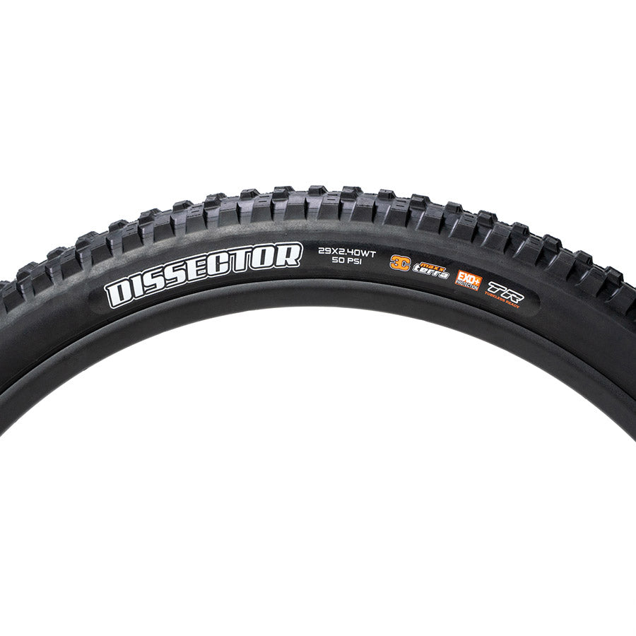 Maxxis, Dissector II, Mountain Tire, 29''x2.40, Folding, Tubeless Ready, 3C Maxx Grip, EXO+, Wide Trail, 60TPI, Black