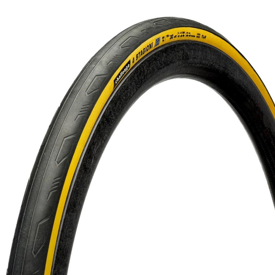 Challenge, 4 Stagioni TLR, Road Tire, 700x28, Folding, Tubeless Ready, SMARTHYDRO, Corazza Silver + Coraza Gold, XP, 260TPI, Tanwall, 00240