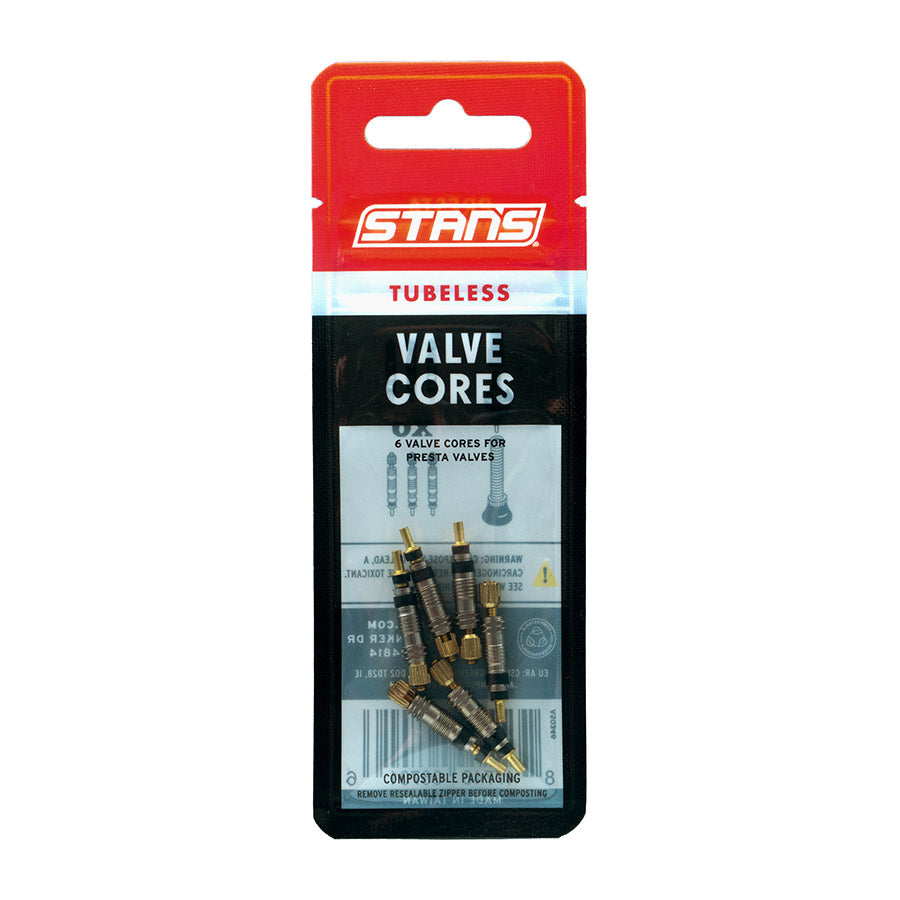 Stans No Tubes, Presta Valve Core, Pack of 6