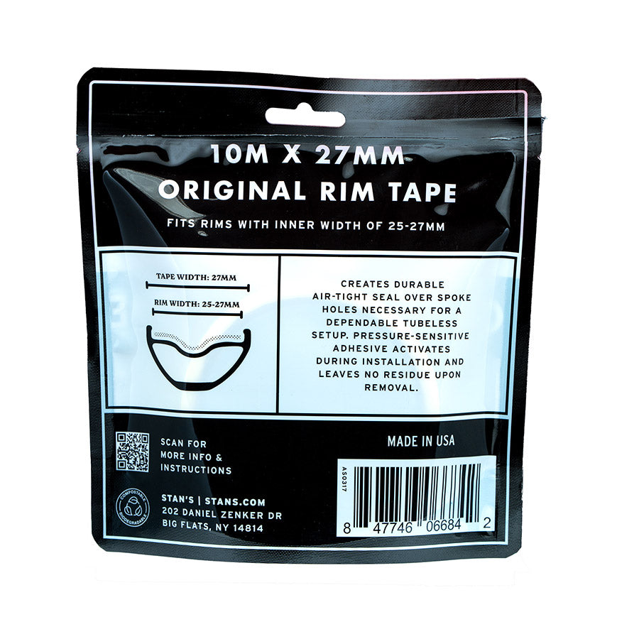 Stans No Tubes, Rim Tape, Tubeless Tape, 10m, 21mm
