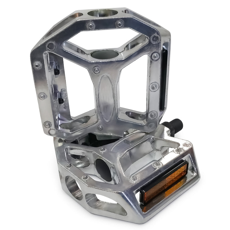 PÉDALE RACE LU-A8 ARGENT 1/2