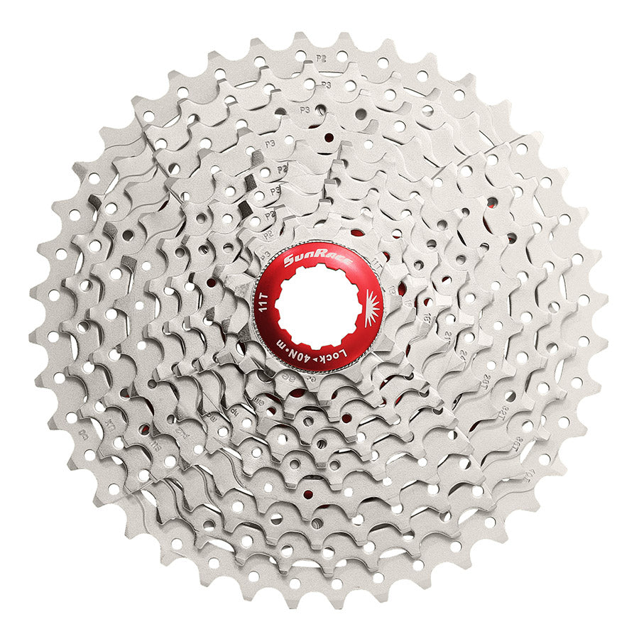 Sun Race, CSMX3, Cassette, 10 sp. 11-42T, For Shimano/SRAM, Metallic Silver