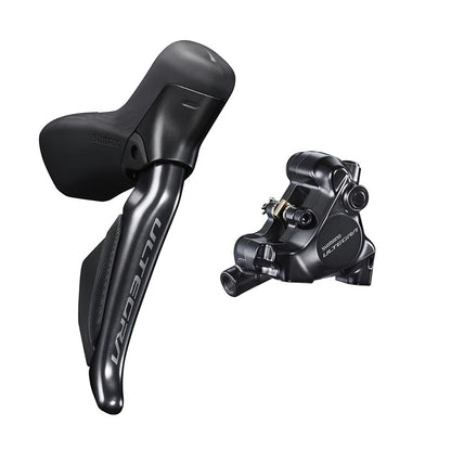 Shimano, Ultegra Di2 ST-R8170 / BR-R8170, Road Hydraulic Disc Brake, Rear, Flat mount, 140 or 160mm (not included), Black, IR8170DRRDSC170A