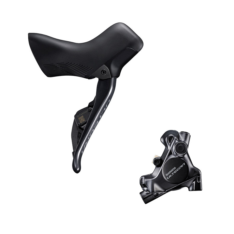Shimano, Ultegra Di2 ST-R8170 / BR-R8170, Road Hydraulic Disc Brake, Front, Flat mount, 160mm, Black, IR8170DLF6SC100F
