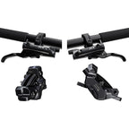 Shimano, XT BL-M8200 / BR-M8220 Kit, MTB Hydraulic Disc Brake, Front and Rear, Flat mount, Disc: Not included, Black, IBRM8220UPGKIT1