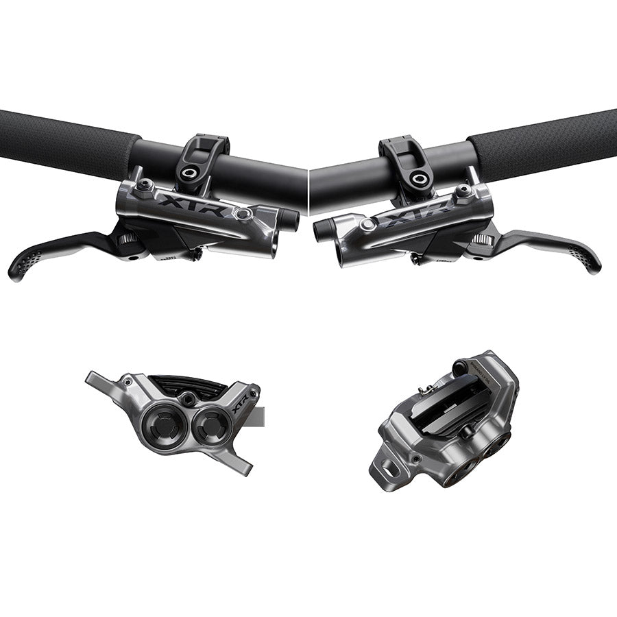 Shimano, XTR BL-M9220 / BR-M9220 Kit, MTB Hydraulic Disc Brake, Front and Rear, Post mount, Disc: Not included, Black, IBRM9220UPGKIT1