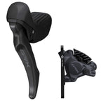 Shimano, GRX ST-RX610/BL-RX610/BR-RX410, Road Hydraulic Disc Brake, Front, Flat mount, 160mm (not included), Black, IRX6103DLF6SC100A