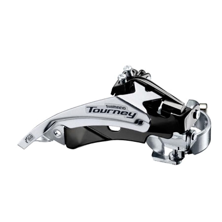 Shimano, Tourney FD-TY600, Front Derailleur, 3x6/7/8, Swing: Top, Cable Pull: Dual, Low 31.8/34.9mm, 42T Max