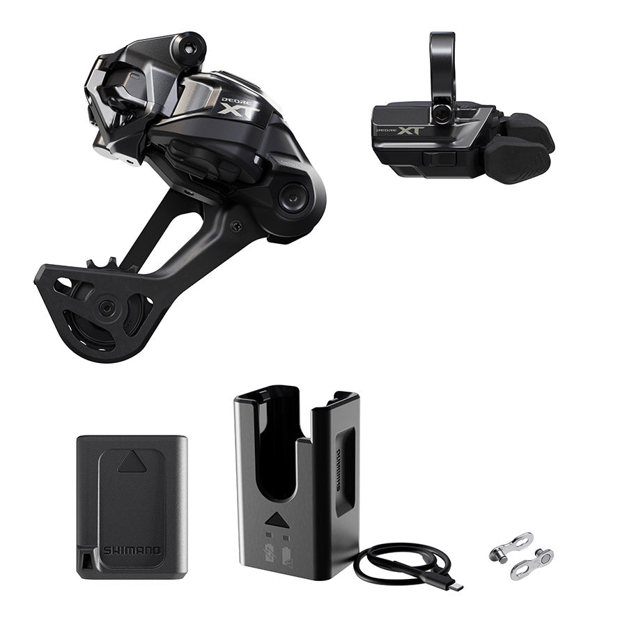Shimano, Deore XT Di2 RD-M8250 Kit, Rear Derailleur, Speed: 12, Cage: SGS, Black, clamp band, IGPM8250UPG01