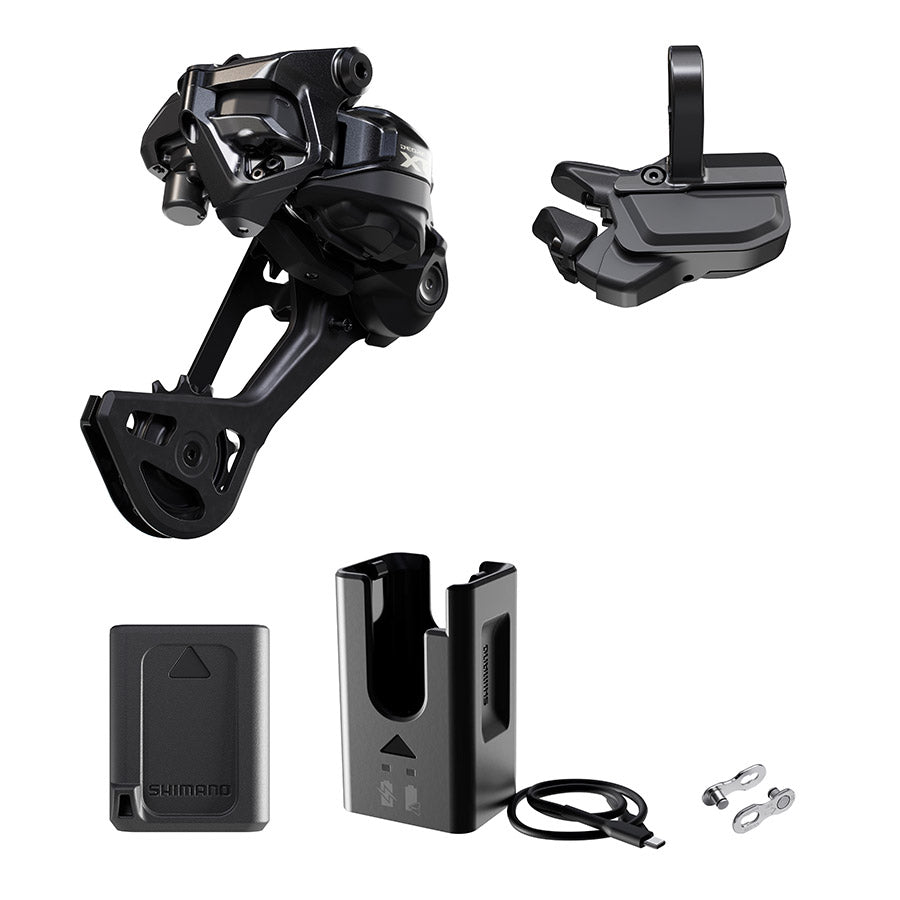 Shimano, Deore XT Di2 RD-M8250 Kit, Rear Derailleur, Speed: 12, Cage: SGS, Black, clamp band, IGPM8250UPG01