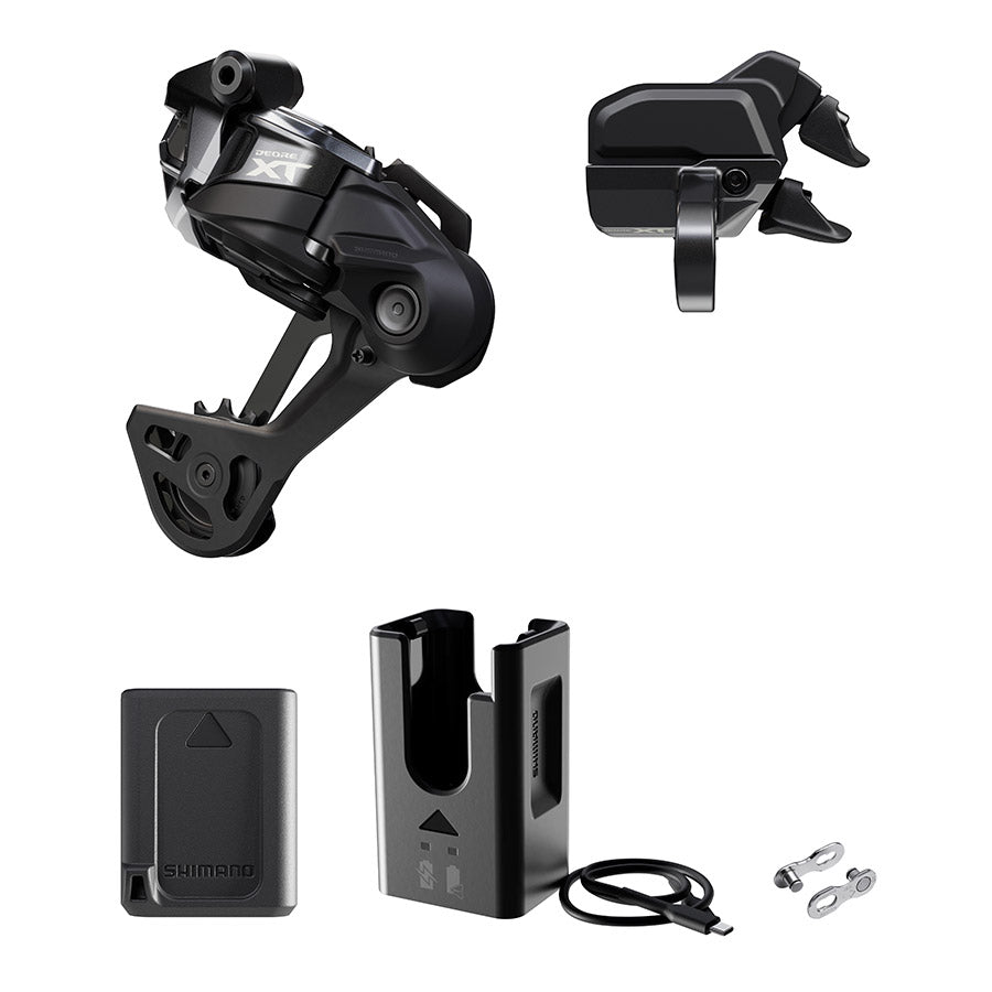 Shimano, Deore XT Di2 RD-M8250 Kit, Rear Derailleur, Speed: 12, Cage: SGS, Black, clamp band, IGPM8250UPG01