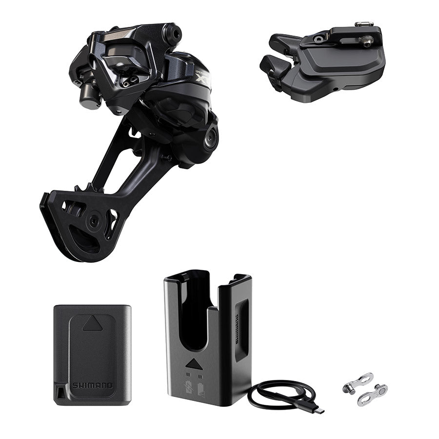 Shimano, Deore XT Di2 RD-M8250 Kit, Rear Derailleur, Speed: 12, Cage: SGS, Black, clamp band, IGPM8250UPG01