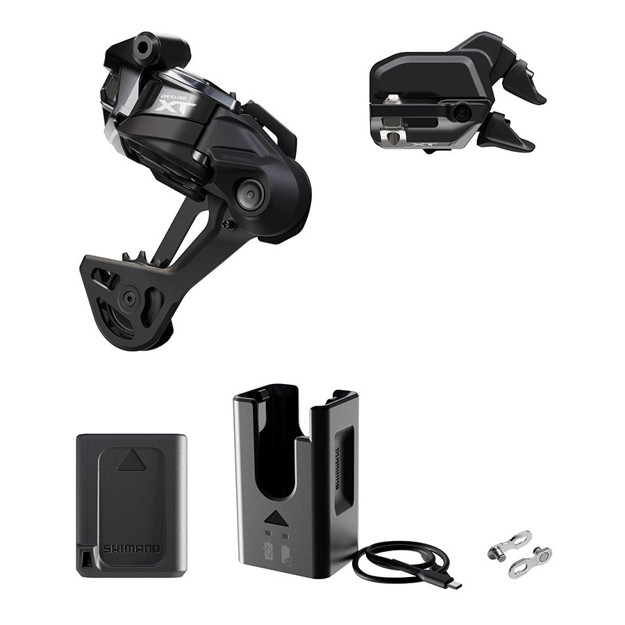 Shimano, Deore XT Di2 RD-M8250 Kit, Rear Derailleur, Speed: 12, Cage: SGS, Black, clamp band, IGPM8250UPG01