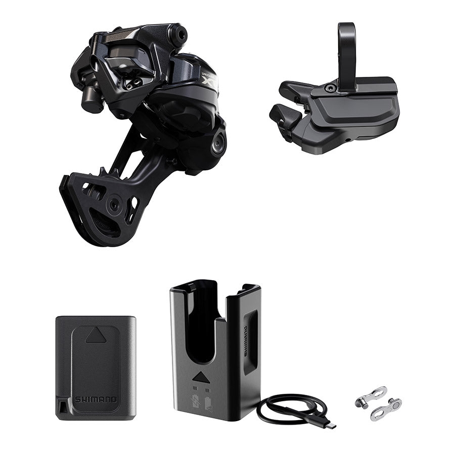 Shimano, Deore XT Di2 RD-M8250 Kit, Rear Derailleur, Speed: 12, Cage: SGS, Black, clamp band, IGPM8250UPG01