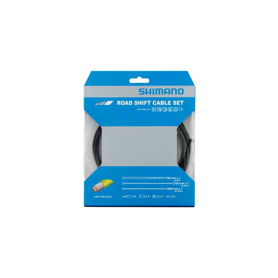 Shimano, Shift cable and housing set, Polymer, Road, Black