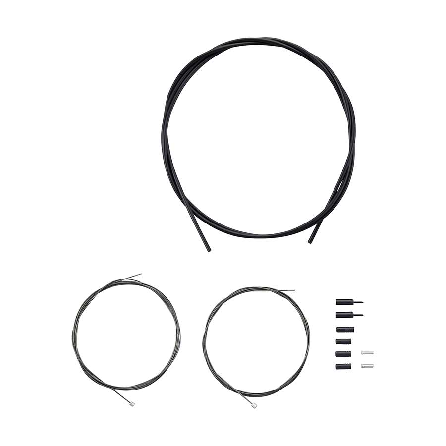 Shimano, Shift cable and housing set, Polymer, Road, Black
