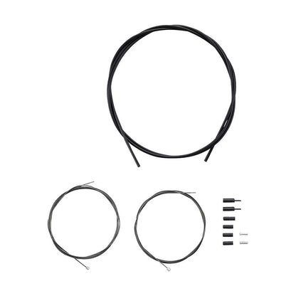 Shimano, Shift cable and housing set, Polymer, Road, Black