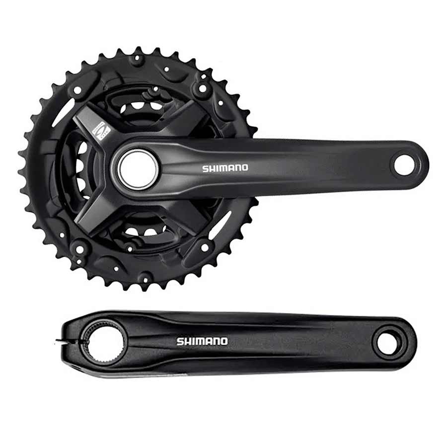Shimano, FC-MT210-3, Crankset, Speed: 9, Spindle: 24mm, BCD: Rivets, 22/32/44, Hollowtech II, 170mm, Black, MTB