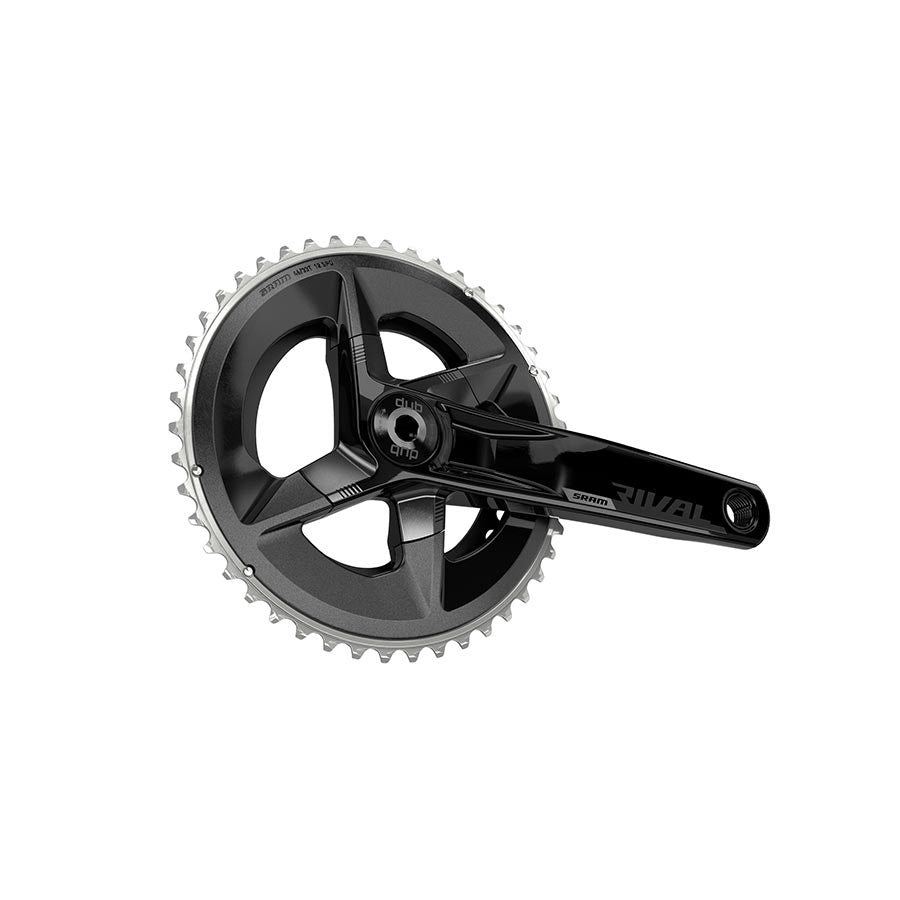 SRAM, Rival D1 2x, Crankset, Speed: 12, Spindle: 28.99mm, BCD: 107, 46/33, DUB, 170mm, Black, Road Disc