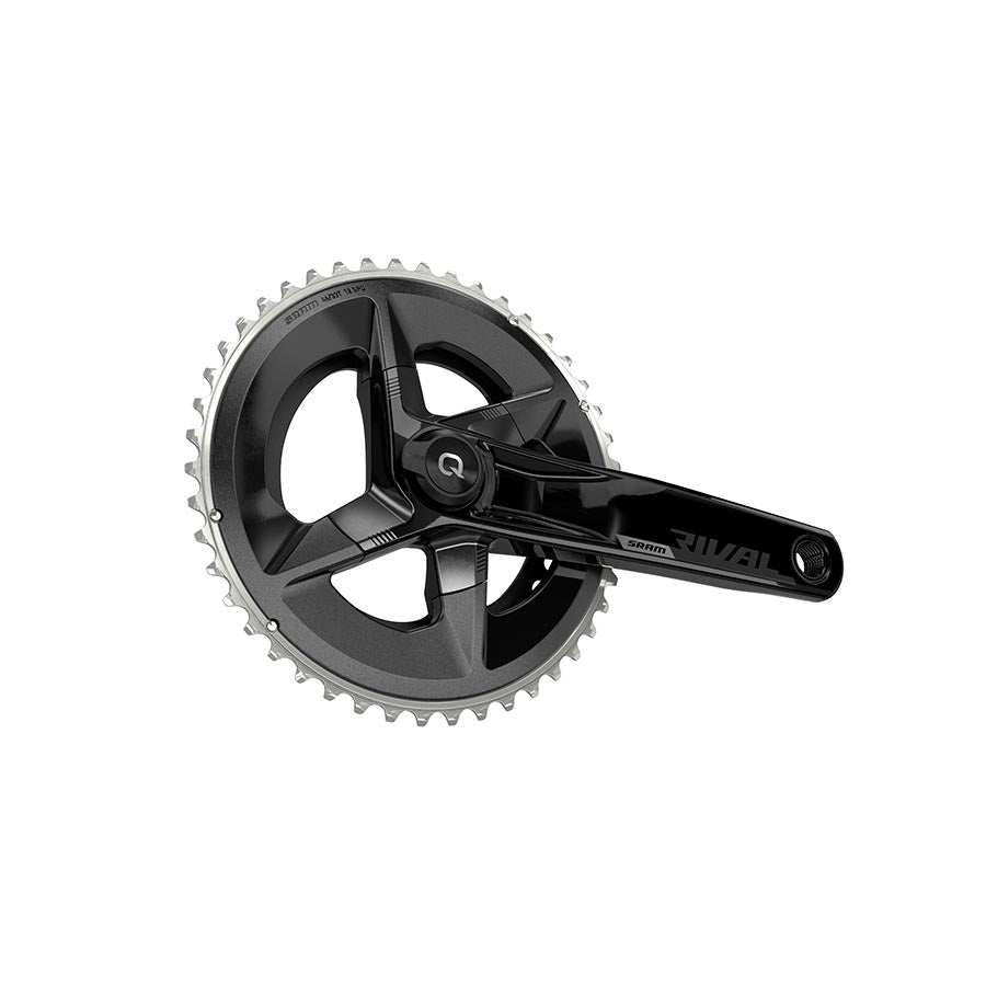 SRAM, Rival D1 Quarq 2x, Power Meter Crankset, Speed: 12, Spindle: 28.99mm, BCD: 107, 48/35, DUB, 172.5mm, Black, Road Disc