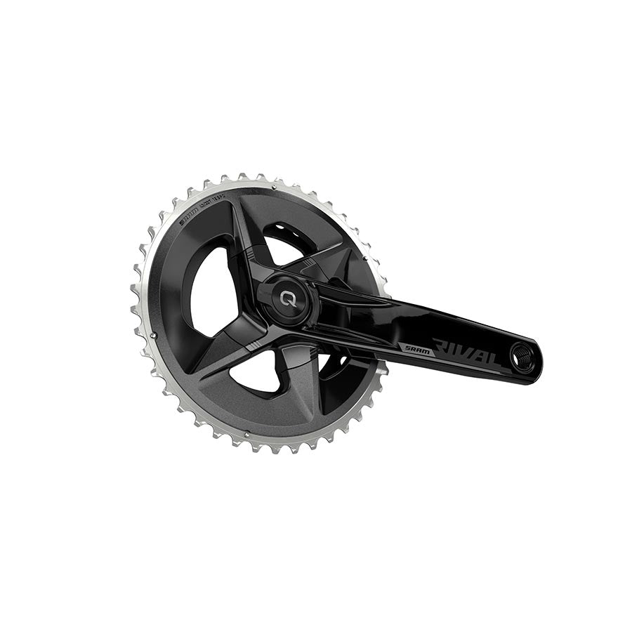 SRAM, Rival D1 Quarq Wide 2x, Power Meter Crankset, Speed: 12, Spindle: 28.99mm, BCD: 94mm, 43/30, DUB, 160mm, Black, Road Disc