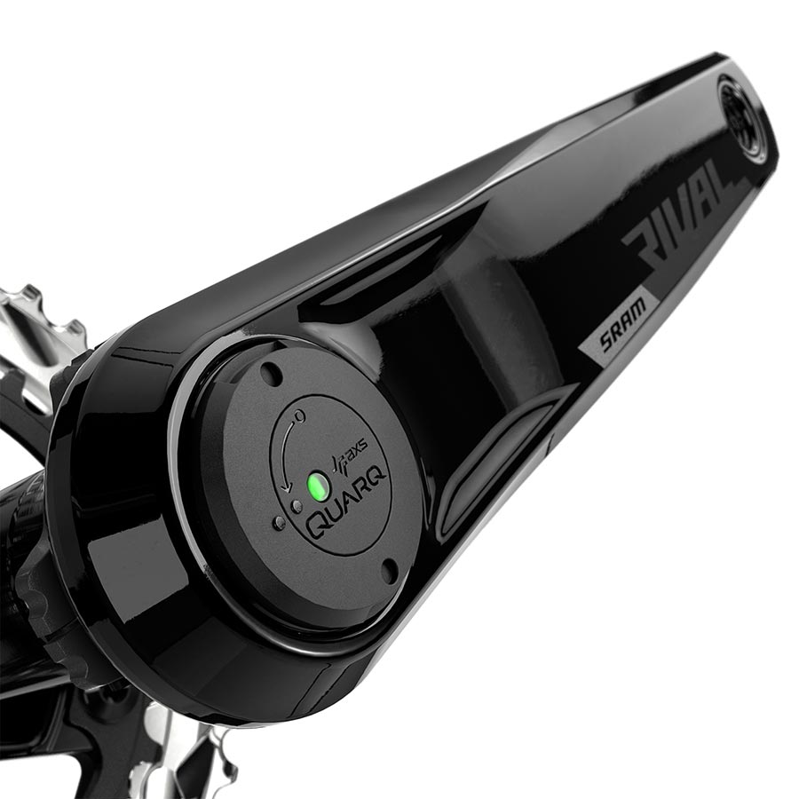 SRAM, Rival D1 Quarq Wide 2x, Power Meter Crankset, Speed: 12, Spindle: 28.99mm, BCD: 94mm, 43/30, DUB, 160mm, Black, Road Disc