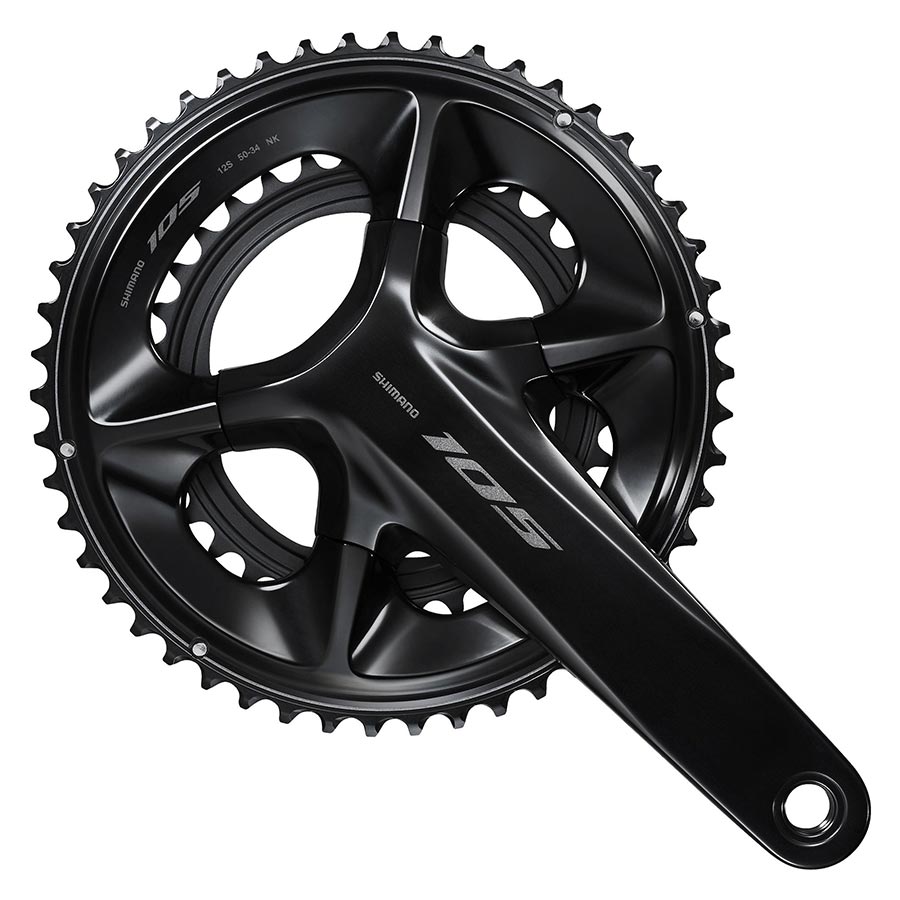 Shimano, 105 FC-R7100, Crankset, Speed: 12, Spindle: 24mm, BCD: 110, 34/50, Hollowtech II, 160mm, Black, Road Disc, IFCR7100MX04