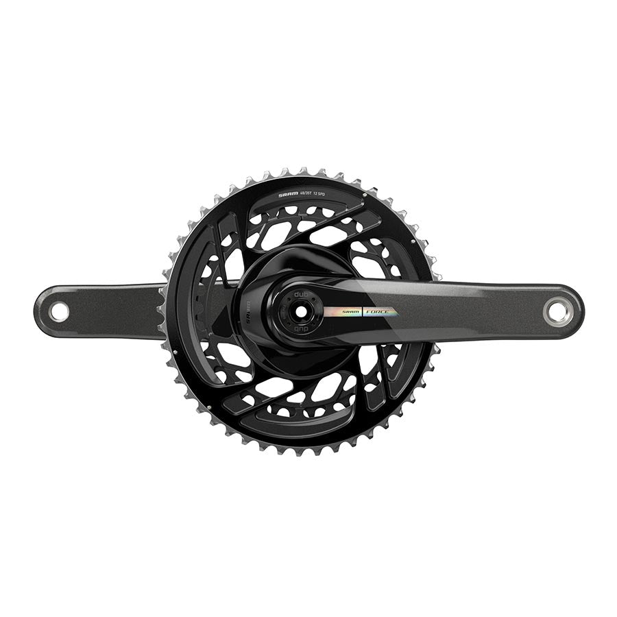 SRAM, Force D2 2x, Crankset, Speed: 12, Spindle: 28.99mm, BCD: Direct Mount, 48/35, DUB, 172.5mm, Black, Road Disc
