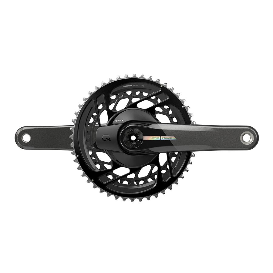 SRAM, Force D2 2x, Power Meter Crankset, Speed: 12, Spindle: 28.99mm, BCD: Direct Mount, 48/35, DUB, 172.5mm, Black, Road Disc