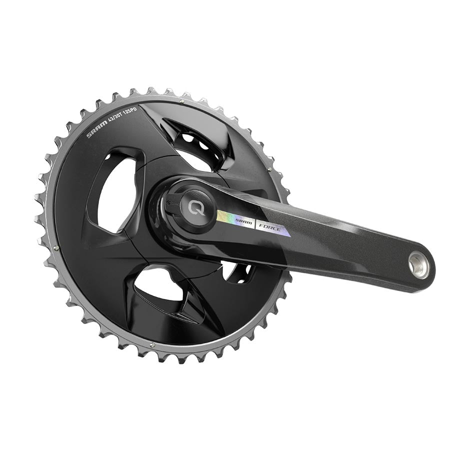 SRAM, Force D2 2x Wide, Power Meter Crankset, Speed: 12, Spindle: 28.99mm, BCD: Direct Mount, 43/30, DUB, 172.5mm, Black, Road Disc