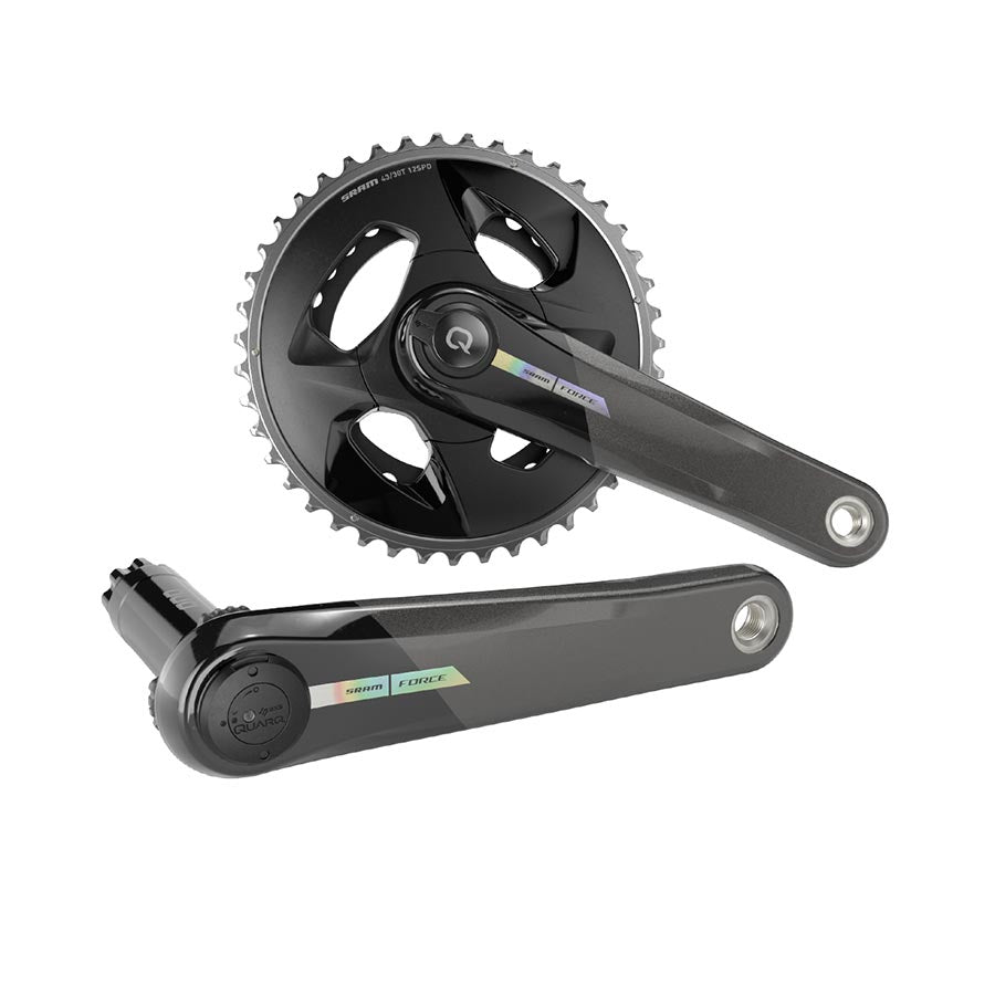 SRAM, Force D2 2x Wide, Power Meter Crankset, Speed: 12, Spindle: 28.99mm, BCD: Direct Mount, 43/30, DUB, 172.5mm, Black, Road Disc