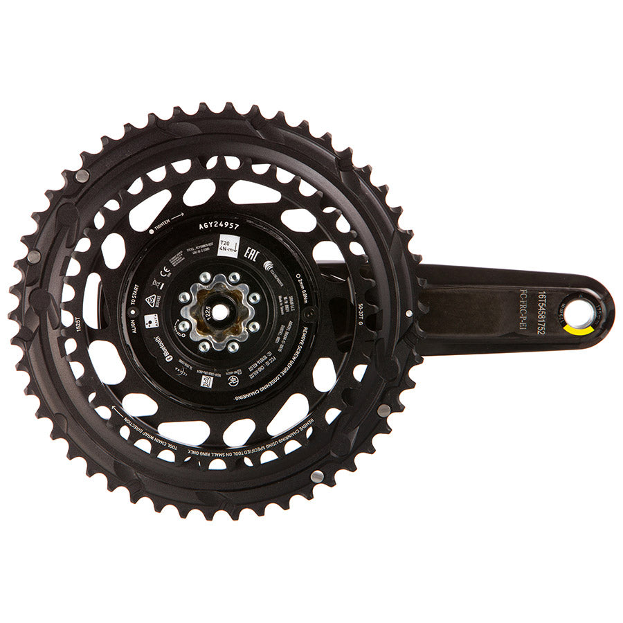 SRAM, Force 2x Powermeter E1, Power Meter Crankset, Speed: 12, Spindle: 28.99mm, BCD: Thread Mount, 50/37, DUB, 160mm, Black, Road