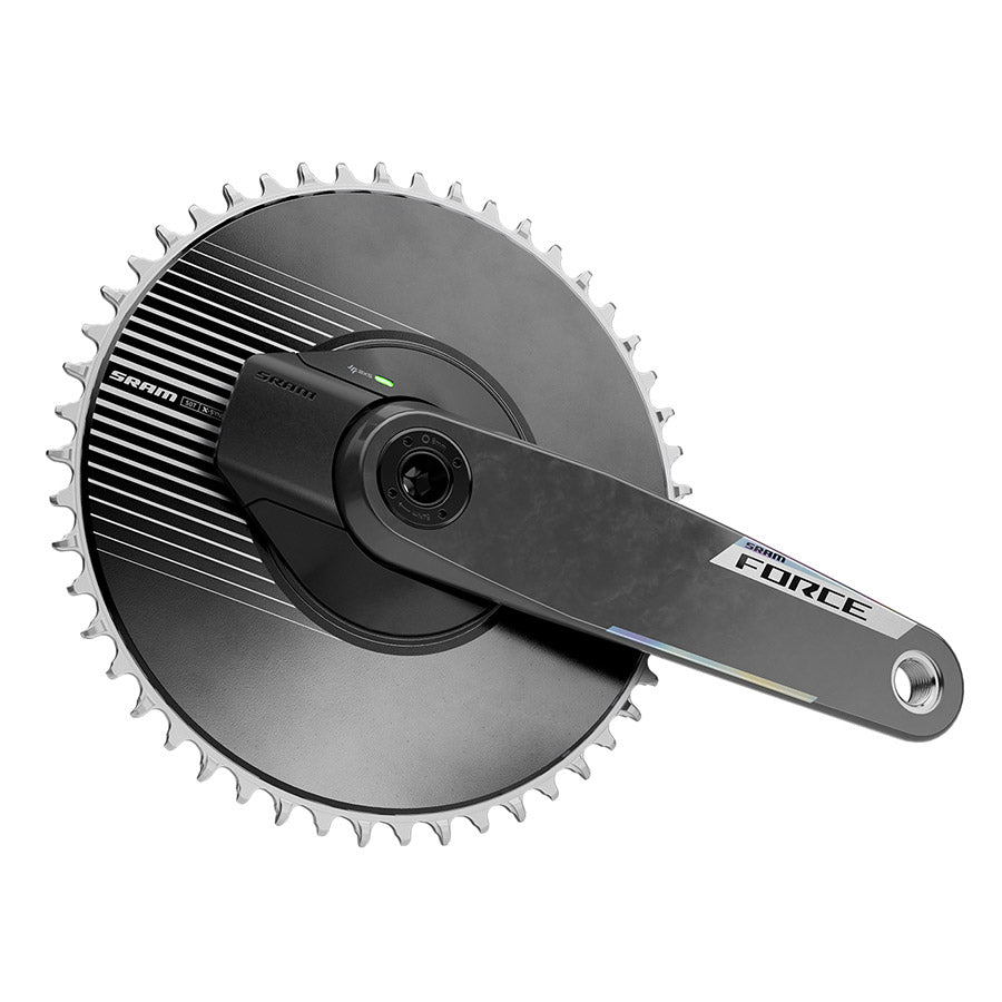 SRAM, Force 1x Aero Powermeter E1, Power Meter Crankset, Speed: 12/13, Spindle: 28.99mm, BCD: Direct Mount SRAM 8 Bolt, 50, DUB, 160mm, Black, Road