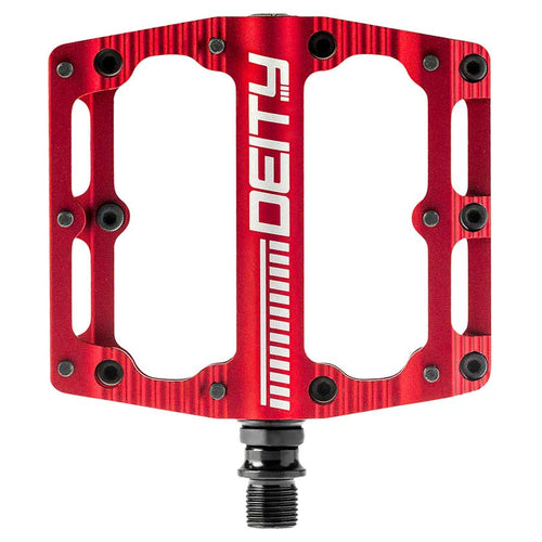 Deity, Black Kat, Platform Pedals, Body: Aluminum, Spindle: Cr-Mo, 9/16'', Black, Pair