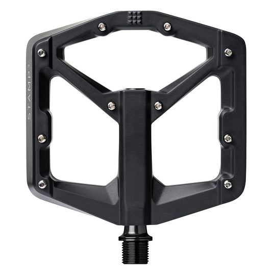 crankbrothers, STAMP 3 Large, Platform Pedals, Body: Aluminum, Spindle: Cr-Mo, 9/16'', Black, Pair