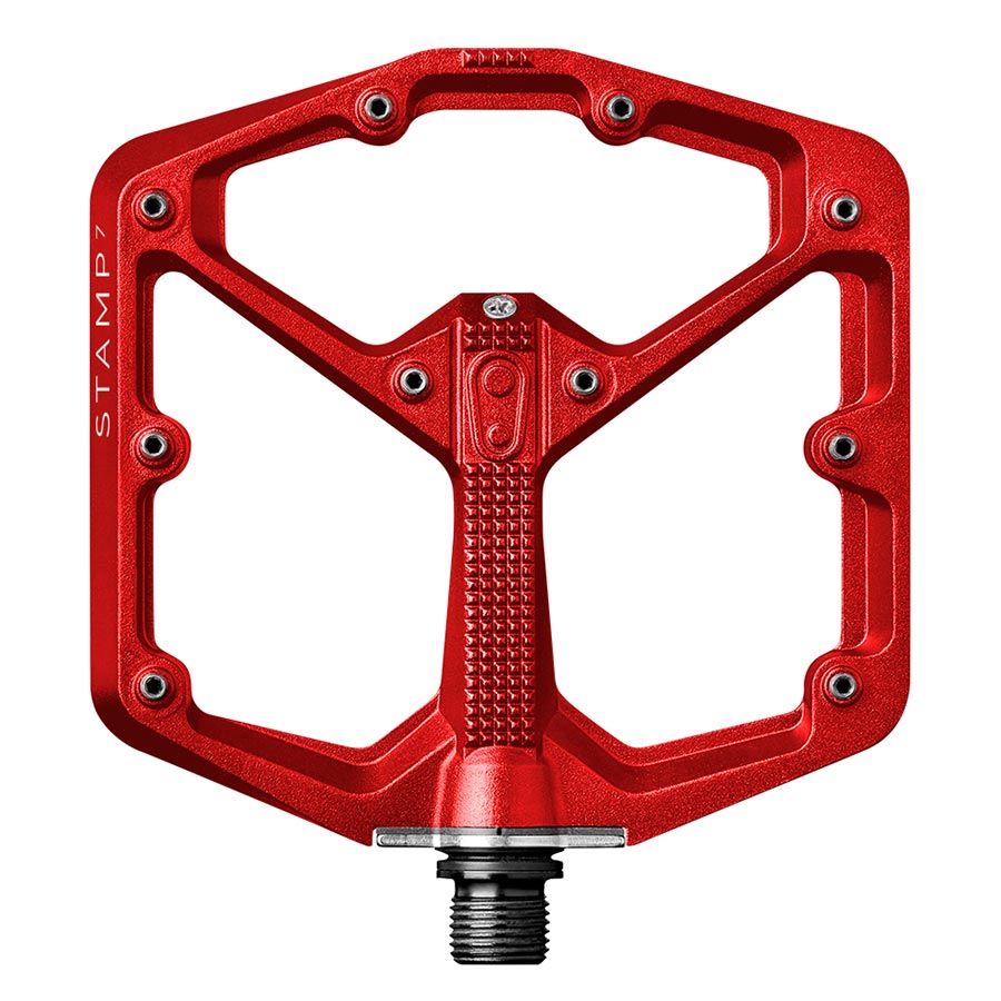 crankbrothers, STAMP 7 Large, Platform Pedals, Body: Aluminum, Spindle: Cr-Mo, 9/16'', Black, Pair