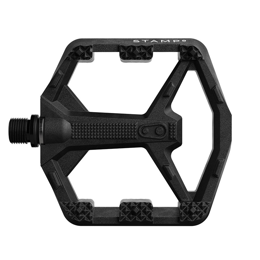 crankbrothers, STAMP 0, Platform Pedals, Body: Composite, Spindle: Cr-Mo/Steel, 9/16'', Black, Large, Pair