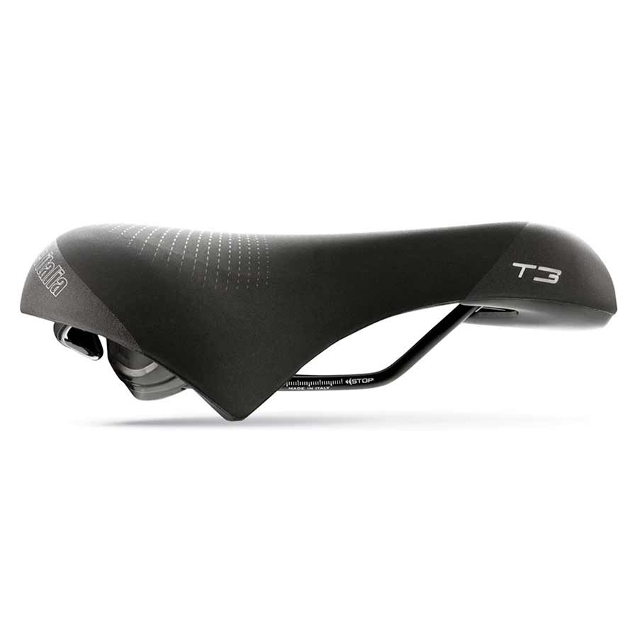 Selle Italia, T 3 Flow, Saddle, 267 x 210mm, Unisex, 480g, Black/Hi-Viz
