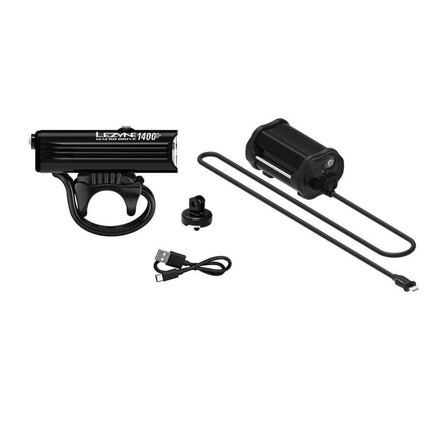 Lezyne, Macro Drive 1400+ Loaded, Light, Front, Black