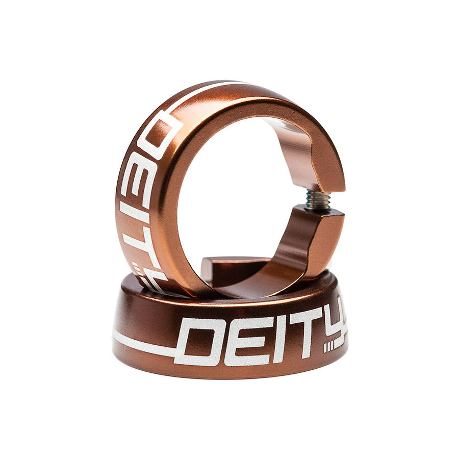 Deity, Grip Clamps for Megattack, Blue, Pair