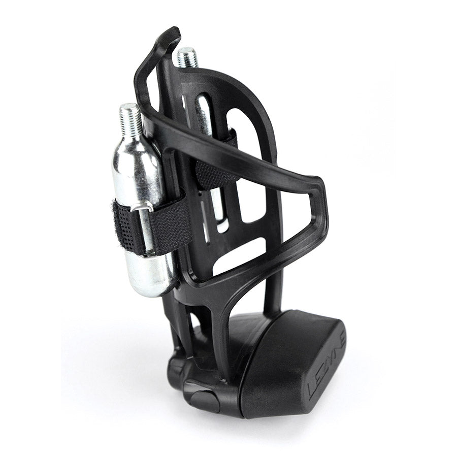 Lezyne, Tubeless Flow Storage Loaded, Bottle Cage, Composite, Includes CO2 Head, V18 Multi-Tool with Tubeless Reamer & Tire Plug Kits, 2 CO2 Cartridges (Right)
