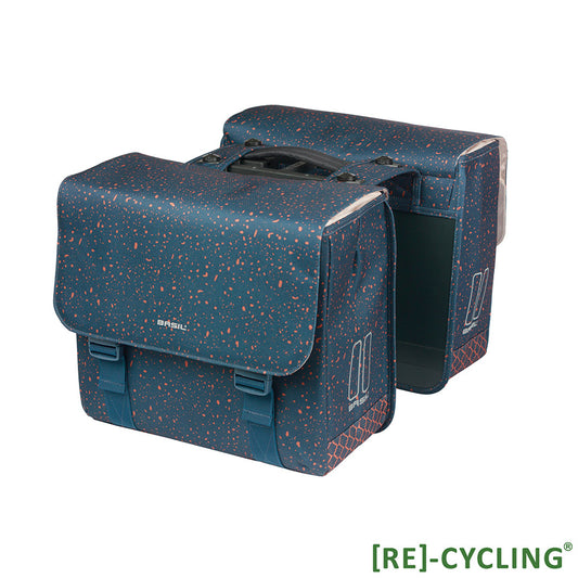 Basil, Flair Double, Pannier, 35L, Blue, Pair