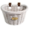 Nantucket, Cruiser D-Shaped, Basket, White 14.5''x10.5''x9.5''